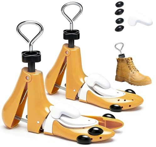 FARYODI 1 par skoblock kvinnor och män stövelspännare med skosked, 3/4-vägs skosträckare skobredd för justerbar längd och bredd, för vandringsskor och stövlar sneakers