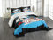 ABAKUHAUS Alice im Wunderland Tagesdecke Set, Wonderland Tale, Set mit Kissenbezug Maschienenwaschbar, für Einzelbetten 170 x 220 cm, Mehrfarbig Schwarz