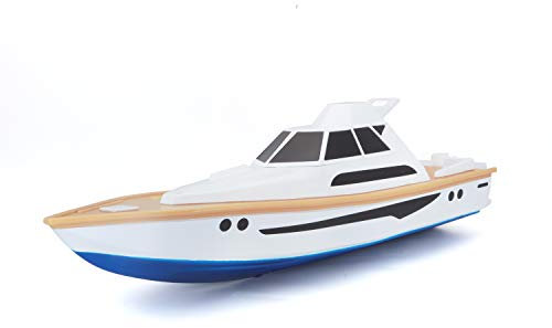 Maisto Tech R/C Yacht: Ferngesteuertes Spielzeugboot, 30 Meter Reichweite, Akku mit USB-Ladefunktion, 34 cm, weiß (582197)