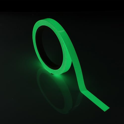 Qianyu Antirutsch Klebeband Leuchtet im Dunkeln 9 m x 1,3 cm Wasserdicht Leuchtendes Klebeband Nachleuchtendes Weihnachtsdekoration Nachtdekoration für Bühnentreppen im Freien