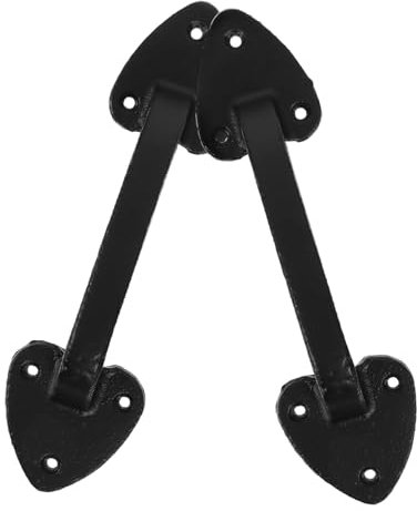 DIYEAH 2pezzi Maniglia Per Porta Del Fienile in Ghisa Design Classico Adatta Per Porte Da Garage Porte in Legno Recinzioni Nera