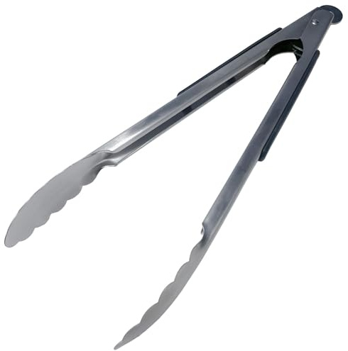 Grillfürst Grillzange 35 cm aus Edelstahl - BBQ Zange mit rutschfestem Griff für Grillen, Kochen & Servieren - Spülmaschinenfest & Robust