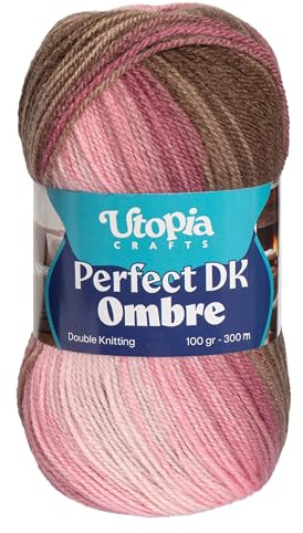 Utopia Crafts DK Ombre Multicolour Double Knitting Yarn 100g (005)