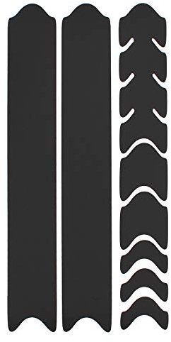 AlphaShield Fahrrad Rahmenschutz Kettenstreben Schutz Folie Aufkleber Rahmen Schutz Carbon MTB BMX Lackschutz Folie K099 (Matt Schwarz)