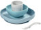 BÉABA, Set Vaisselle Silicone Repas Bébé, Avec Ventouse, Anti-dérapant, 4 Pièces, Assiette + Bol+ Verre + Cuillère, Silicone Saine et Durable, Compatible lave-vaisselle, Micro-onde, Jungle