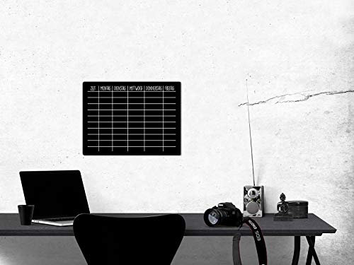 Magnet Stundenplan Tafel Kreidetafel - abwischbar - Magnettafel-Folie Schule - für Kinder und Jugendliche | Für echte Kreide & Kreidestifte | verschiedene Größen | Kreidetafel | Wandfolie (30x22,5cm)