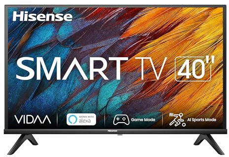 Hisense TV 40A4K - Smart TV Full HD de 40, con Natural Colour Enhancer, DTS Virtual X, Alto Contraste, Modo Juego, VIDAA U6, HDMI, WiFi