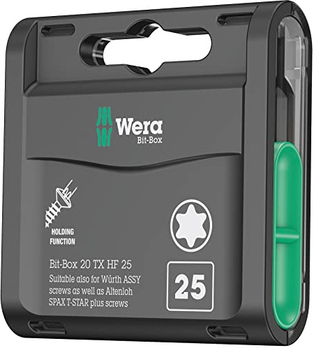 Wera - 05057778001 - Bit Satz, Bit-Box 20 TX HF, TX 25 x 25 mm, 20-teilig