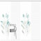 Vision S 080944 AYENE Schiebegardine, halbtransparent, Bambusoptik, 260x60 cm, Farbe:Petrol, Größe:260 x 60 cm, Anzahl:4X
