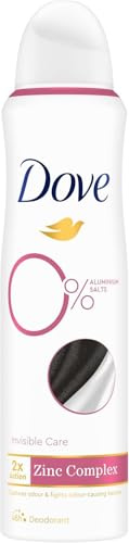 Dove Deodorante Spray 0% Invisible Care, Formula Idratante e Anti-macchia, Senza Alcol e Sali di Alluminio, Protezione Fino a 48 Ore, Deodorante Uomo e Donna, 150ml