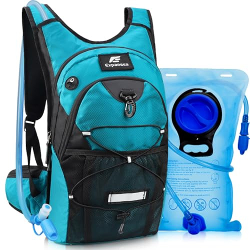 Expansea Trinkrucksack mit Trinkblase 3L BPA-Frei, Wasserdichter Outdoor-Rucksack, Rucksack mit Trinksystem, Rucksack Outdoor für Draußen Sport, Laufen, Radfahren, Wandern, Bergsteigen, Skifahren