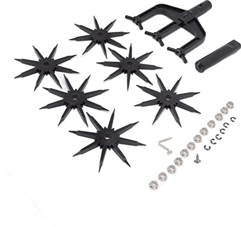 Scarificateur de Sol de Jardin, Scarificateur Ventilé Résistant à L'usure, Scarificateur de Sol de Jardin Résistant à L'usure 2 en 1 Scarificateur Ventilé Rotatif pour Jardin, Outil de Désherbage Robu