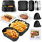 Heißluftfritteuse Zubehör für Philips Airfryer 3000/5000 Zubehör Series Dual Basket 6L/3L, Silikonform Heißluftfritteuse Zubehör Grillrost Grillzange Einsatz Heisluftfritöse Zubehör für Philips 9L