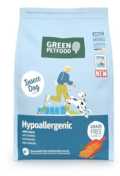 Green Petfood InsectDog Hypoallergen mit Insekten (1 x 3 kg) | Adult | Premium Trockenfutter für ausgewachsene allergische Hunde | getreidefrei | nachhaliges Hundefutter | German Quality | 1er Pack
