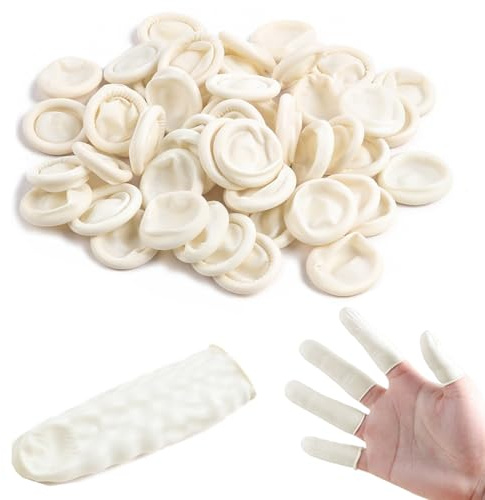 AEKZOX 100 Piezas Dediles de Silicona Protector Dedos Mano Impermeable para Cocina, Manualidades y Bricolaje