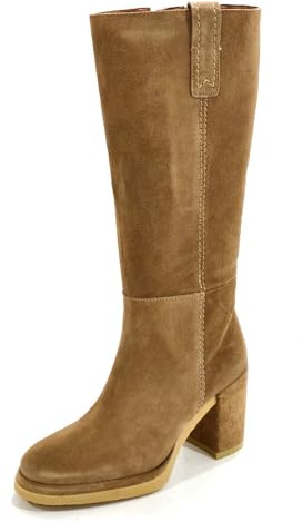 Bota Casual de Ante, con tacón y Plataforma - 55141109 para: Mujer Color: Taupe Talla: 39