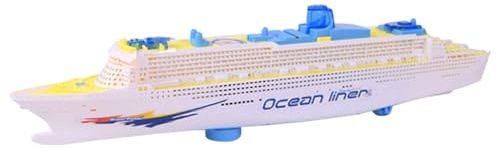 Genérico para crucero: de juguete con revestimiento colorido, juguete realista de lujo para trasatlántico, modelo de crucero con iluminación y sonido coloridos, juguetes para barcos terrestres | B