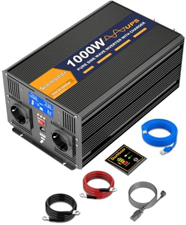 Starkbaer 1000W UPS Inverter 12V 220V Onda Pura, Trasformatore Convertitore