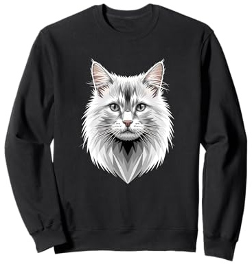 Gato de Angora Turco Blanco Dulces Gatos de Angora Sudadera