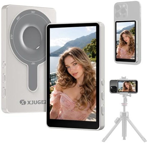 XJUGEZ Monitor Selfie Magnético 1080P para Cámara Trasera de Smartphone