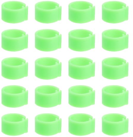VALICLUD Bague pour Pigeon Plastique Vert 10mm 100 Pièces Anneaux de Patte pour Élevage et Gestion de Volaille