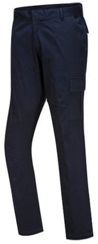 Portwest Pantalón Stretch Slim Combat, Tamaño: 38, Color: Mar.oscuro Bajos, S231DNS38