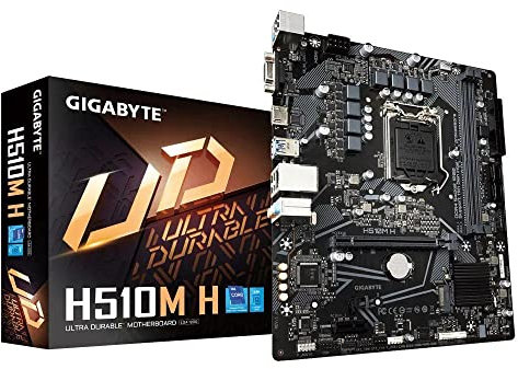 Gigabyte H510M H Micro ATX Motherboard for Intel LGA 1200 CPUs,Black