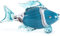 oliruim Geblasener Glasfisch - Home Decorative Skulptur - Moderne Glasobjekte - Tropische Fische Figur - Moderne Wohnkultur Dekoration - 32 cm (AE-1)