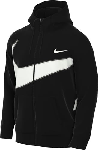 Nike Herren Top M Nk Df FLC Hd Fz Energy, Black/Summit White, FB8575-010, M