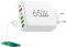 USB-Multiport-Ladegerät, Port-USB-Ladestation | 6-Port-Ladestation | 65 W 4 USB-Anschlüsse, 2 Typ-C-Anschlüsse, Wandladestecker-Adapter, schneller Wandstecker, tragbare Ladestation