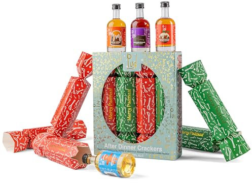 Pud Flavoured Vodka Christmas Crackers 4 x 5cl | Alcohol Gift Set Including 4 Mini Bottles, Ideal for Christmas Cracker Gifts, Christmas Stocking Fillers or an Indulgent Vodka Gift Set