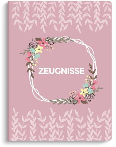 SKYDUE Zeugnismappe A4, Hochwertige Kunststoffmappe Mit 30 Hüllen, Zeugnismappe Für Zeugnisse Zu Archivieren Und Wichtige Dokumente Zu Organisieren(Rosa)