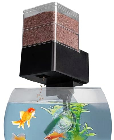 Fiskmatare automatisk automat, 5-växlad justerbar smart lufttät husdjurstillbehör med timer – semester fiskmatare – för tank Betta damm fiske räkor hamster vatten bete havskatt