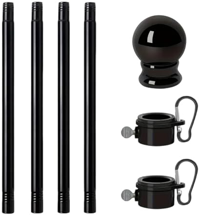 Asta Para Bandera - Acero Inoxidable, Asta Para Bandera Telescópica De 6 Pies Con 360 Anillos Giratorios | Astade Banderade Jardín De Instalación Sin Herramientas Para Vacaciones