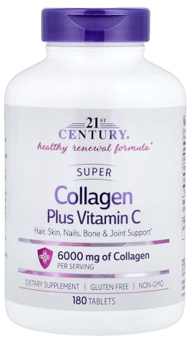 21st Century Super Collagen Plus Vitamin C Tablets, 180 Count