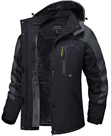 TACVASEN Veste Imperméable Femme Veste en Fleece pour Ski d'Hiver et Randonnée Extérieure avec Capuchon Détachable