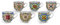 GICOS IMPORT EXPORT SRL Set 6 tazzine caffè Coffee in Porcellana decori Assortiti Terra e Sole 90 ml MBB-826269