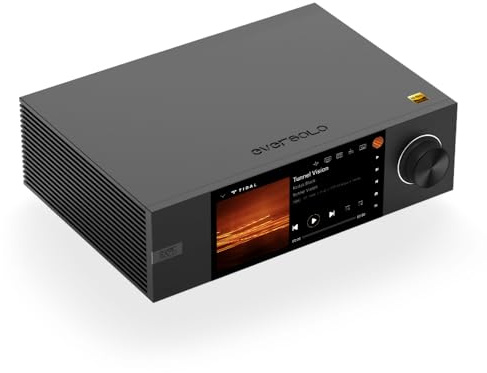 Eversolo Streamers DMP-A6, amplificateur Tout-en-Un et Lecteur réseau, décodeur Complet MQA, XMOS316 DSD512 PCM768 kHz/32 Bits Bluetooth 5.0 aptX HD, écran Tactile HD de 6, Application Exclusive,