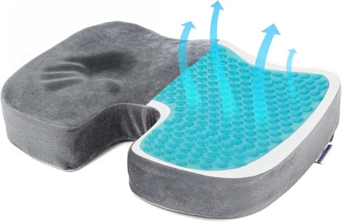 Cojín de asiento ortopédico - Cojín ergonómico para silla de oficina & Co - Reduce el dolor, aumenta la comodidad del asiento, alivia el dolor de espalda - Aumenta la comodidad del asiento - Dureza