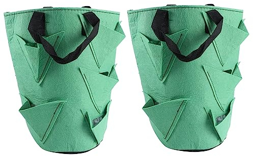 WEKADRIN 2piezas Bolsa para Plantar Fresas No Tejida Maceta para Fresas Colgante Contenedor No Tejido para De Plantas Accesorios De Jardinería