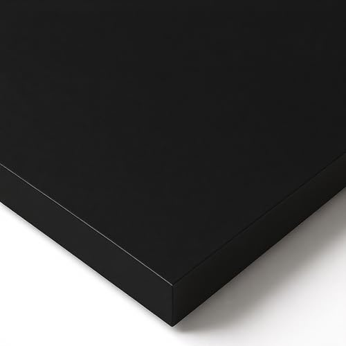 POKAR Bordsskiva 180x80 cm | Skrivbordsskiva Tjocklek 25 mm | Idealisk för Höj- och Sänkbart Skrivbord, Matbord och DIY | Robust och Stabil Bordsskiva | Tillverkad i Europa | Svart