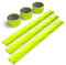 EAZY CASE 6X Reflektorband, Reflektoren Set, reflektierendes Schnapparmband, Sicherheitsarmband, Reflektorenbänder - ideal zur Erhöhung der Sichtbarkeit, Neon Gelb