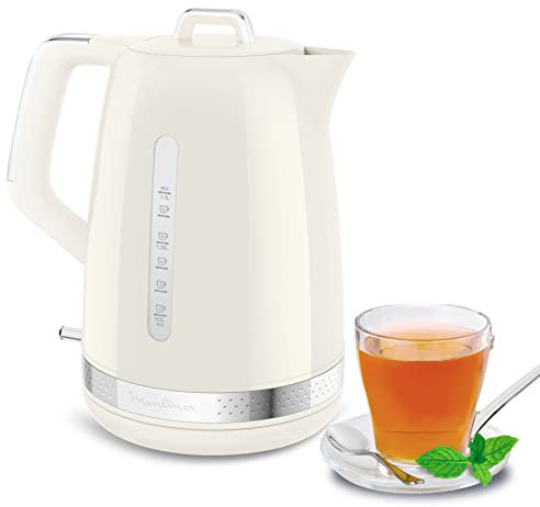 Moulinex BY320 Soleil Bollitore, Funzionale Coperchio a Cerniera, Capacità 1.7 L, Indicatore del Livello dell'Acqua, Filtro Anticalcare, Beccuccio di Precisione, Interruttore On/Off