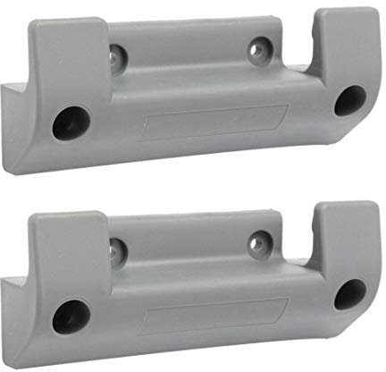 Basage 2Pcs Garden Hose Reel Holder PVC Wall Mounted Garden Hose Hanger Pipe Holder with 8Pcs Expansion Screws