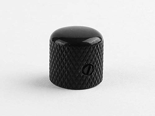 Boston Potiknopf, Dome Knob, Metall, schwarz, 19,0mmx19.0mm, mit Schraube, 6,1mm Schaft