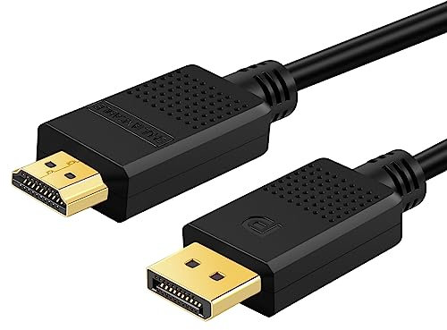 SHULIANCABLE Cavo Displayport a HDMI 4K, Adattatore DisplayPort a HDMI (maschino a maschino) per PC, Scheda Grafica, Laptop, Monitor, Proiettore, HDTV (3M)