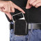 Étui de téléphone en cuir avec clip ceinture pour Samsung Galaxy Z Flip 5/4/3 5G/Motorola RAZR 40, étui à rabat avec fermeture magnétique, pochette ceinture avec clip en métal (noir)