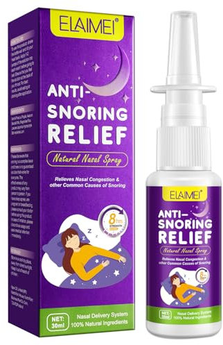 Anti Schnarch Nasenspray, 60ml Schnarchspray, Anti Schnarch Lösung, Natural Stop Snoring Spray, Verbessert wirkungsvoll die Atmung