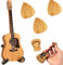Akustikgitarre Plektrum Box, Holz Plektren Gitarre, Guitar Picks box mit 3 Gitarrenplektren, Gitarren Plektrum für E-Bass, Gitarre, Ukulelen