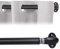 KINGSOW Room Darkening Curtain Poles: Curved Black Extendable Curtain Rod 120-210cm for Windows Eyelet Curtains